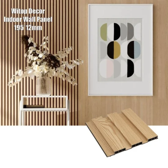 Placa de cobertura composta de madeira de plástico interior lambris de madeira de vinil decorativo 3d revestimento canelado painel de parede de pvc wpc